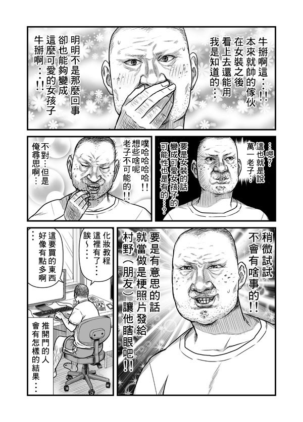 丑男对女装有兴趣的结果漫画,第1话2图