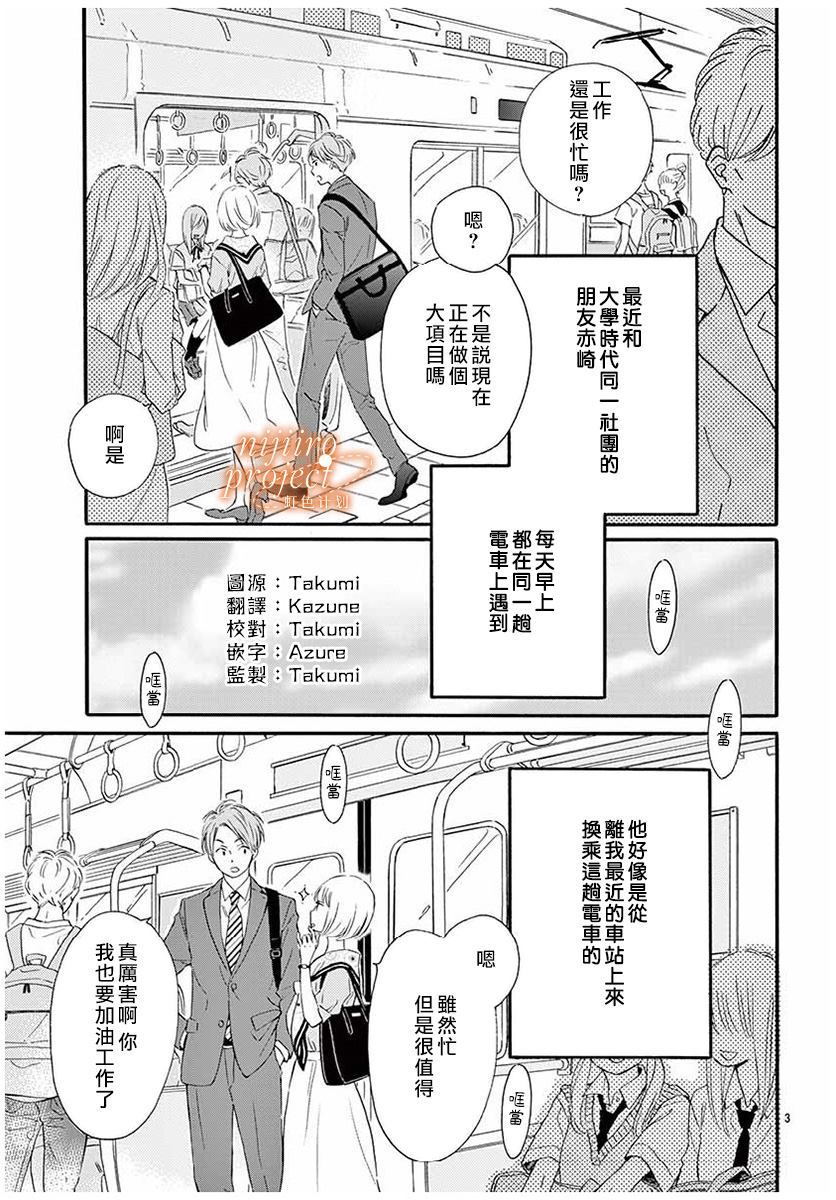 晨间电车上的你与我漫画,第1话3图