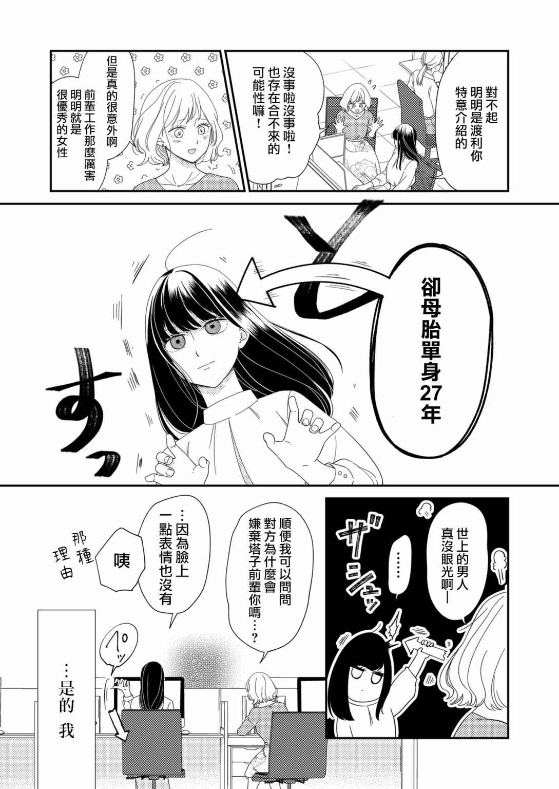 塔子小姐无法成为像样的大人漫画,第1话3图