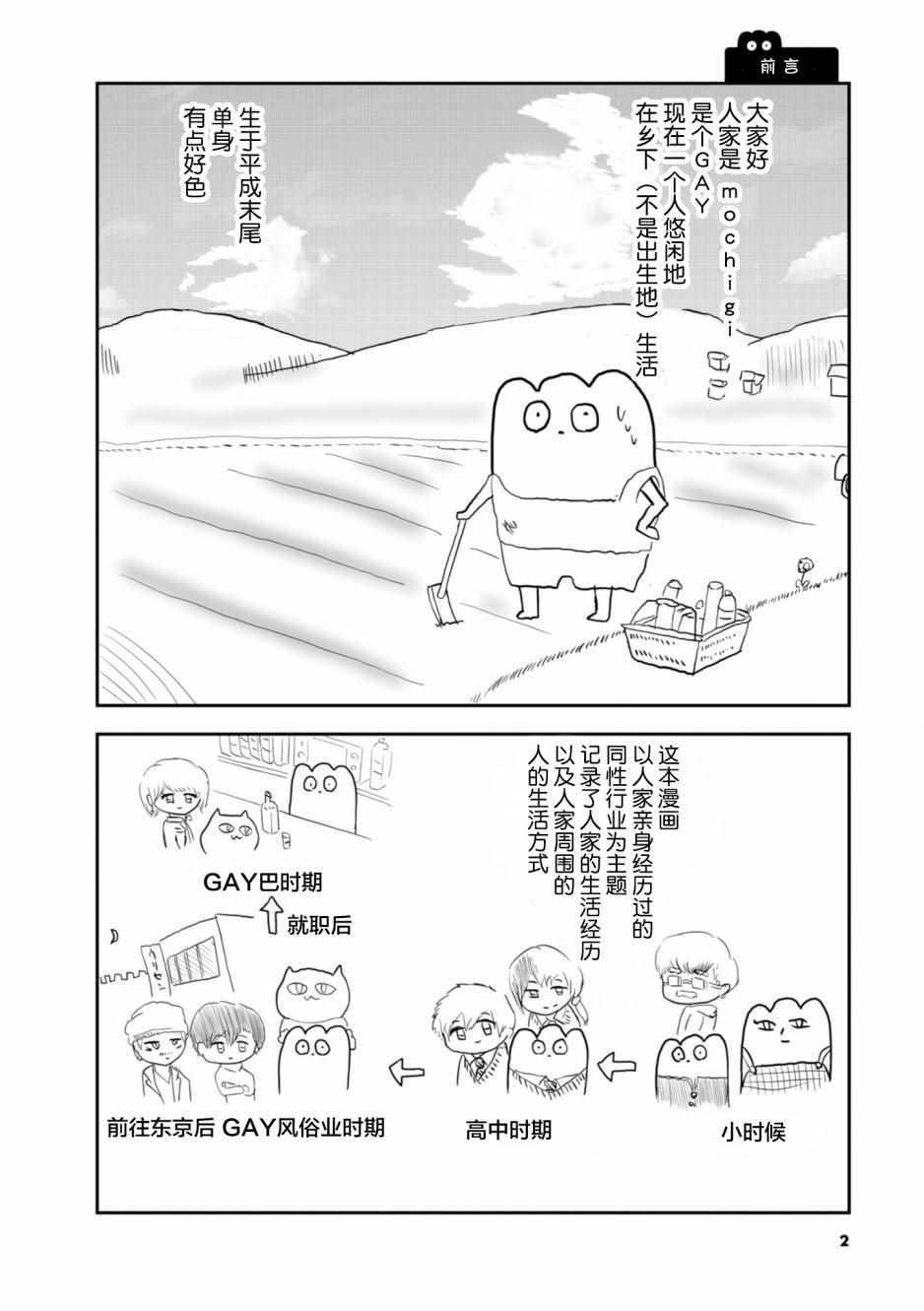 从事GAY风俗业的mochigi 性取向就是人生漫画,第1话1图