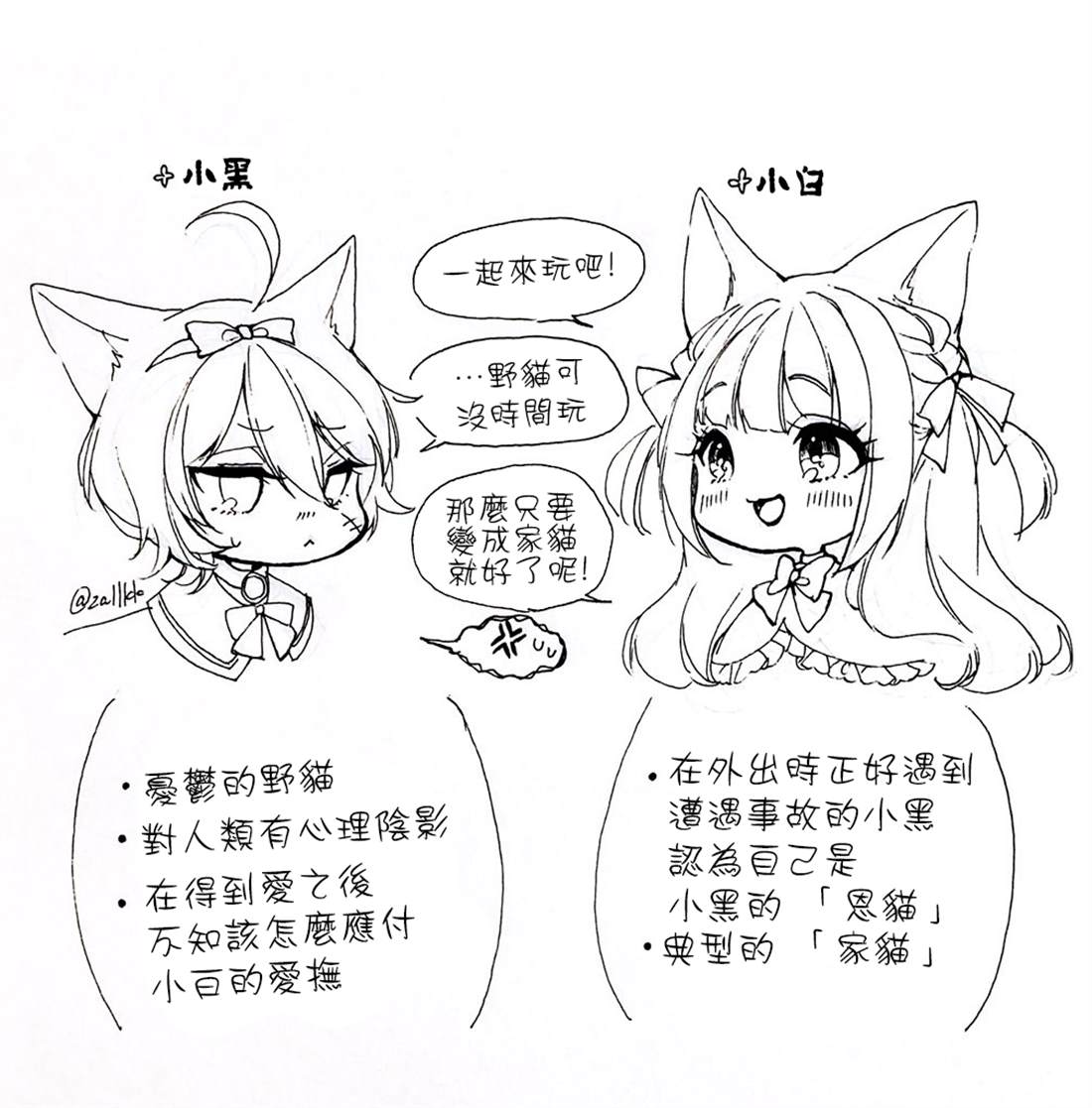 被过分调戏而小鹿乱撞的黑猫的故事漫画,第1话5图