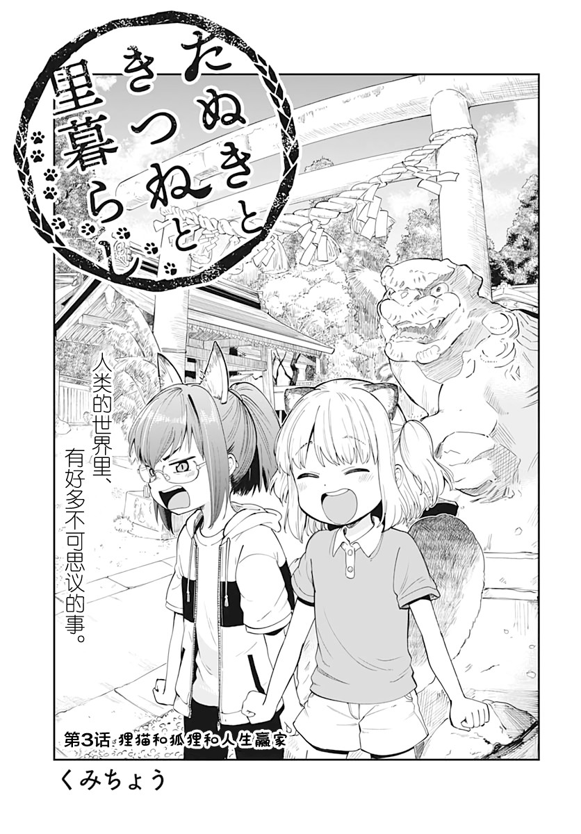 与貍猫和狐貍的乡村生活漫画,第3话4图