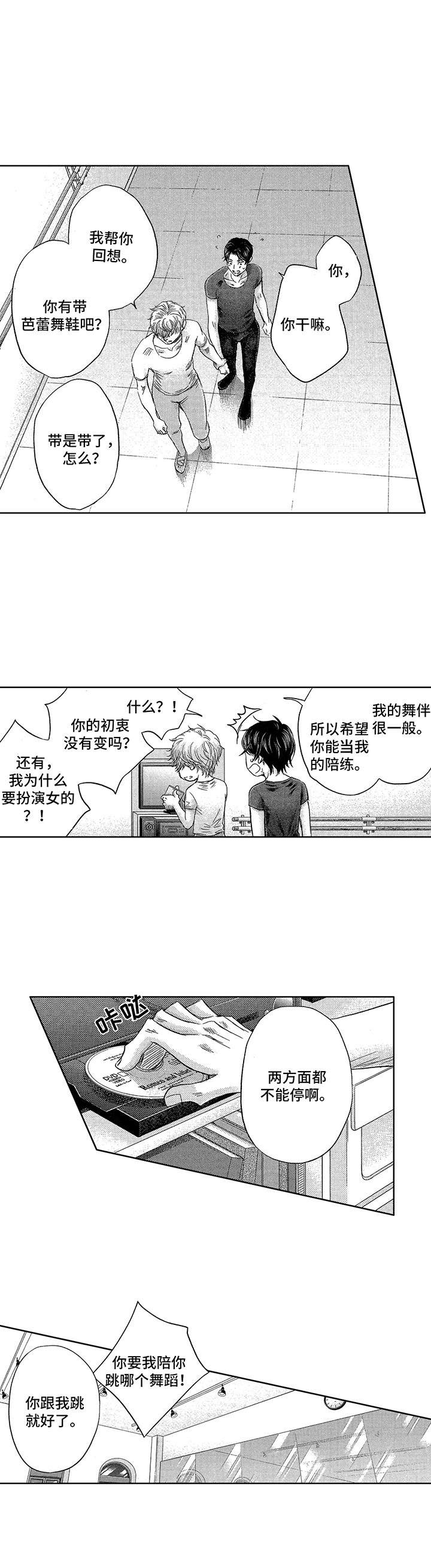 芭蕾王子男漫画,第3章：陪练1图