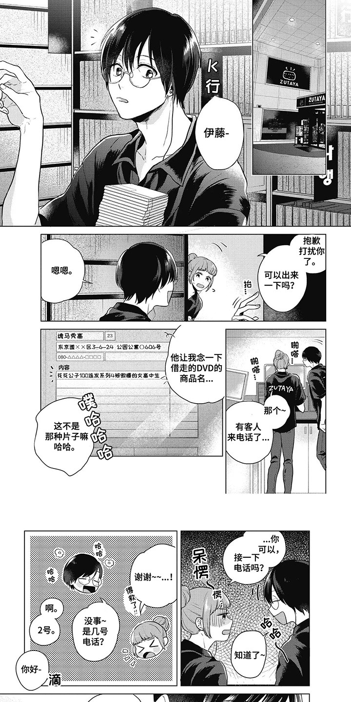 在影像店里找宝贝漫画,第1话1图