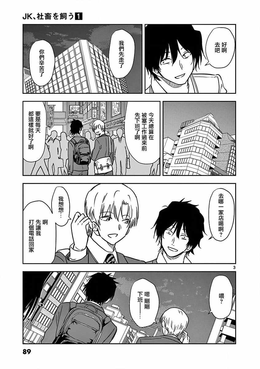 JK饲养社畜漫画,第6话3图