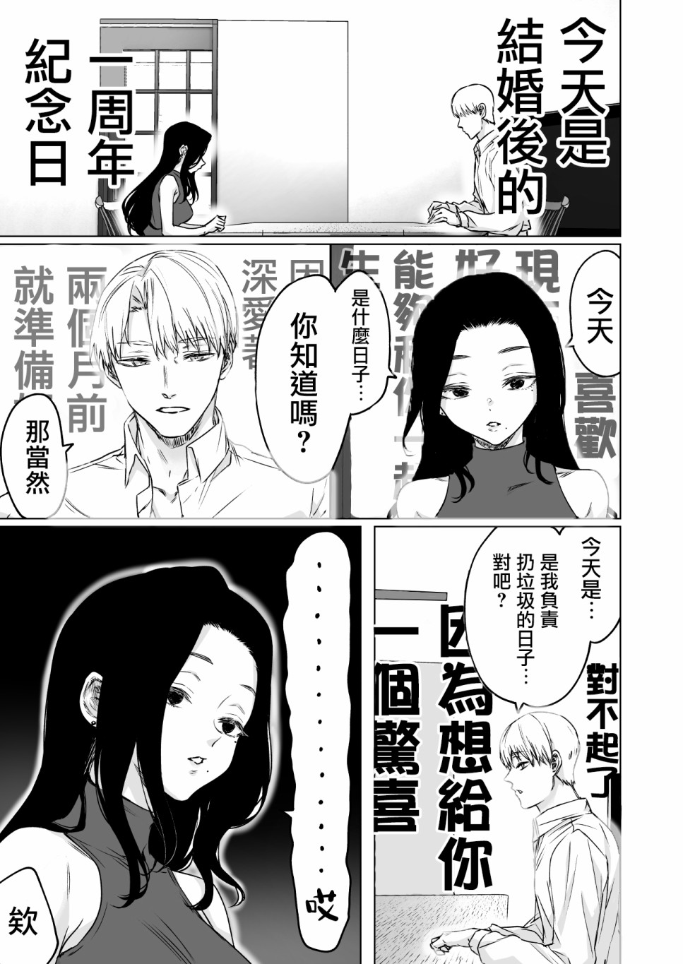 心理活动过于丰富的夫妇漫画,第1话1图