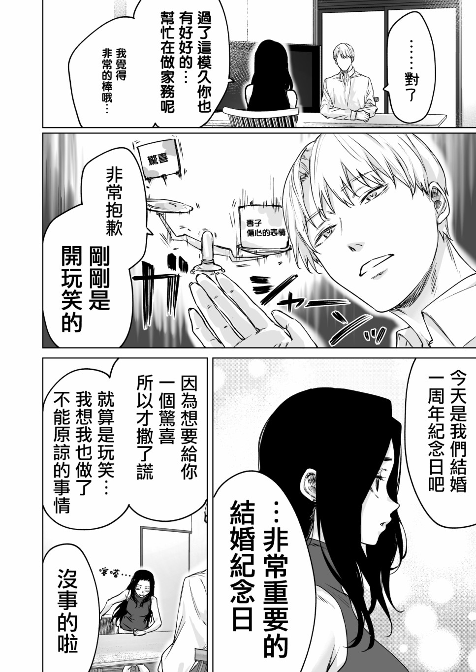 心理活动过于丰富的夫妇漫画,第1话2图