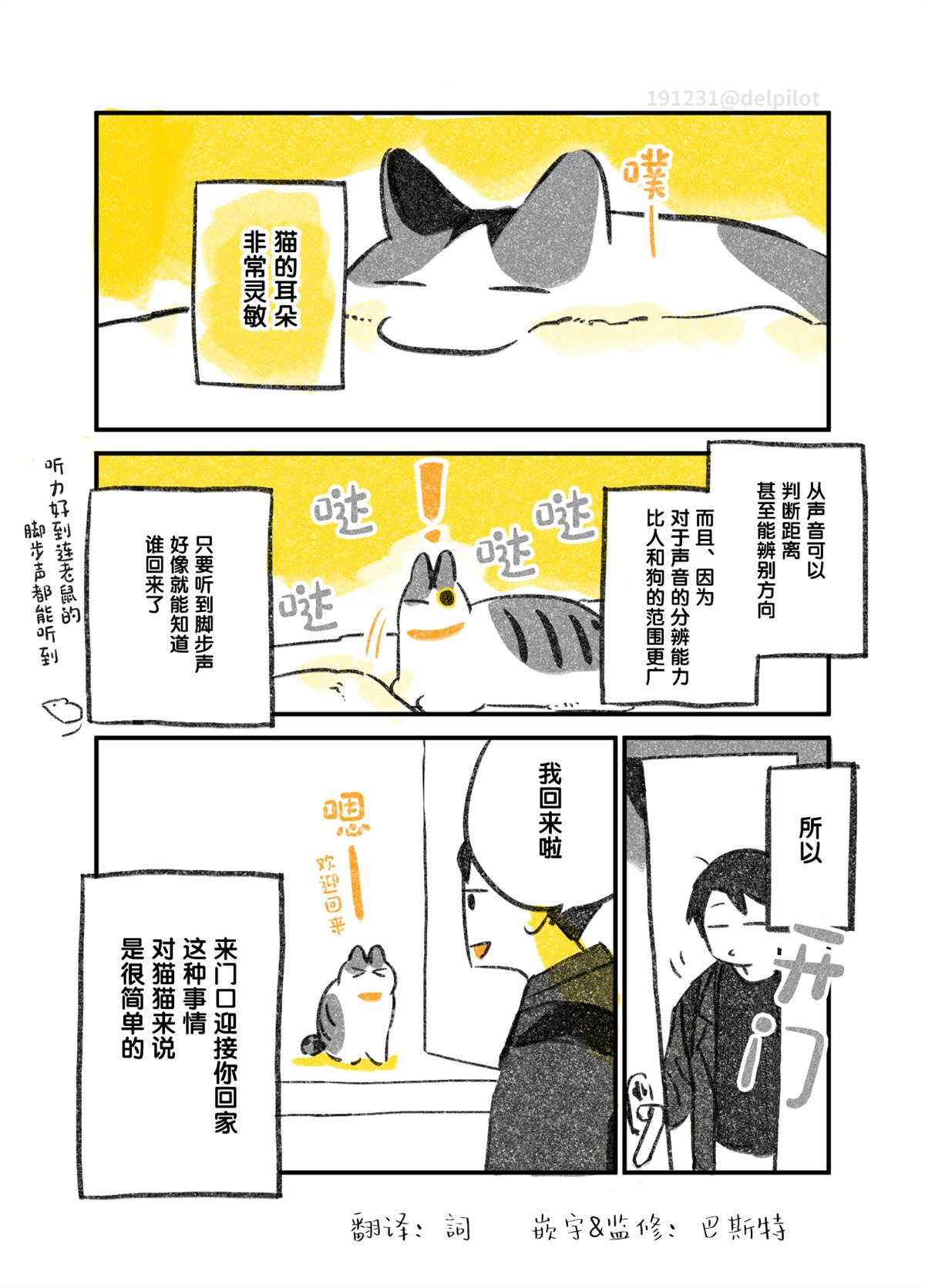 和猫在一起生活的日记漫画,第5话1图