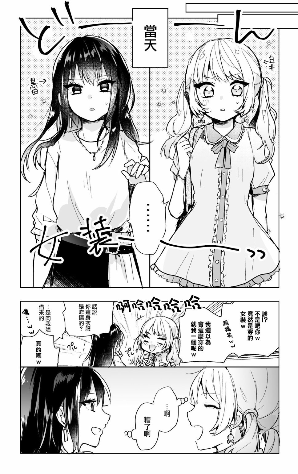 本想穿女装吓朋友一跳结果漫画,第1话2图