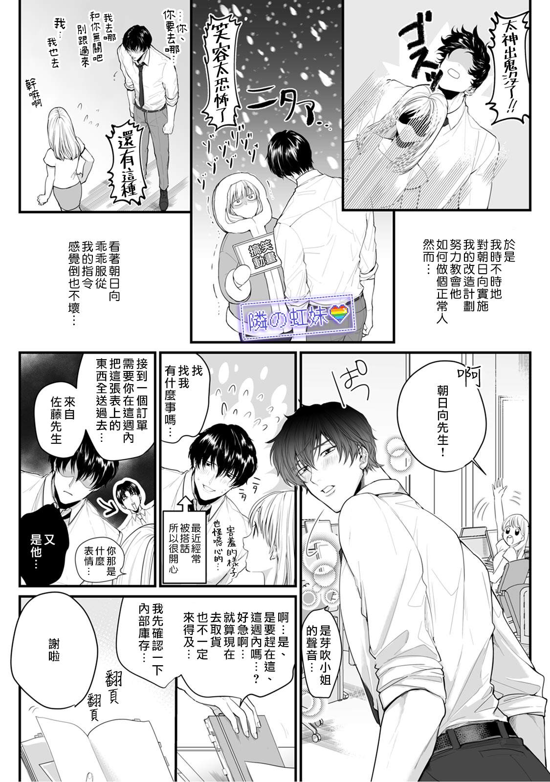 邻座的变态前辈漫画,第3话1图