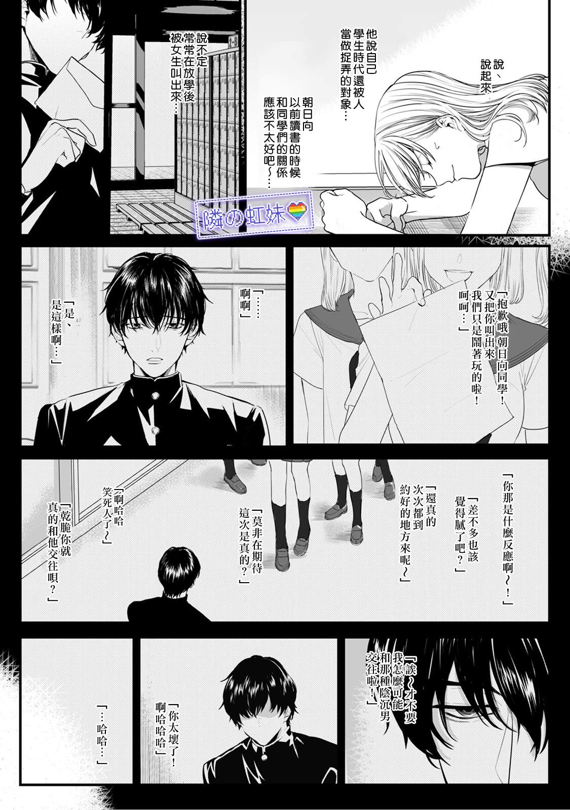 邻座的变态前辈漫画,第3话1图