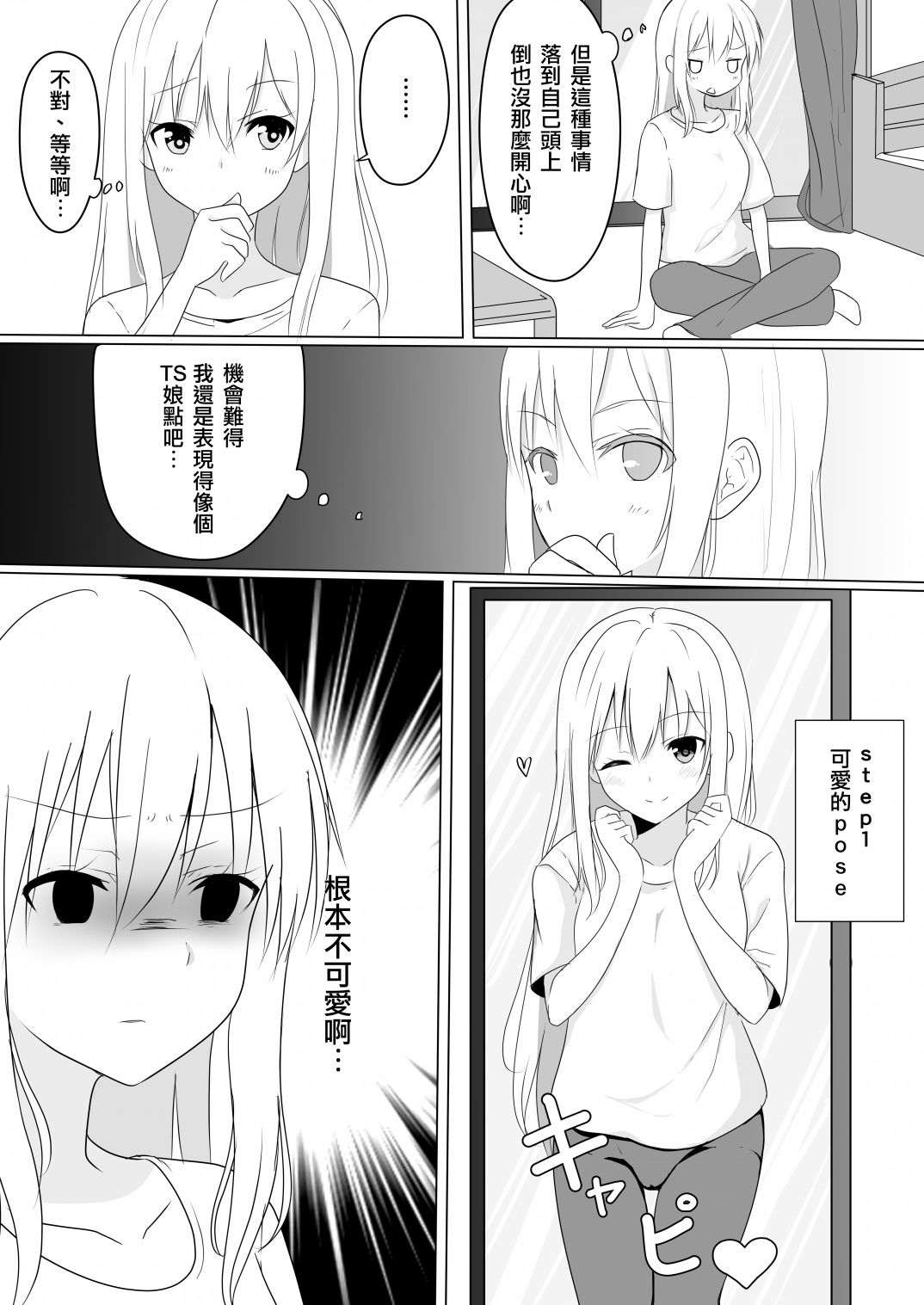 喜欢ts的男孩子ts之后全力扮演理想的ts娘的事情漫画,第1话3图