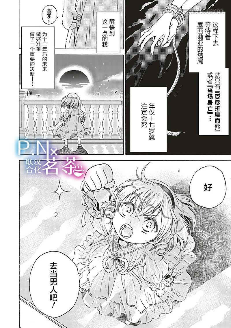 恶役千金、塞西莉亚?希尔维因为不想去死于是决定女扮男装。漫画,第1话5图