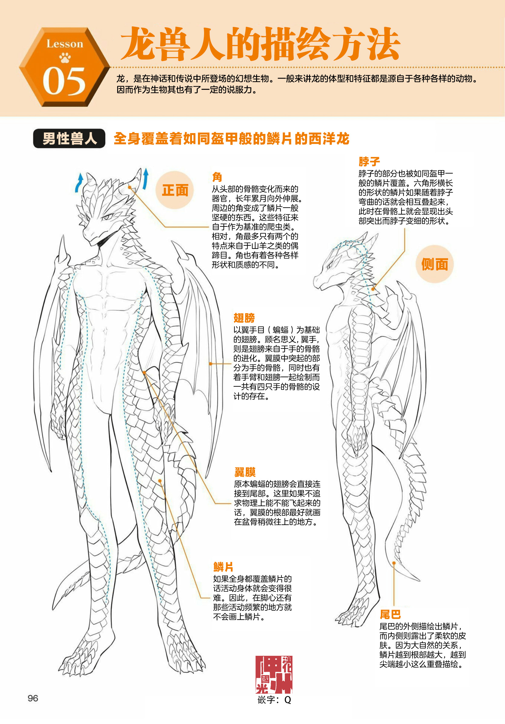 第3.2话天空生物龙兽人的描绘方法0