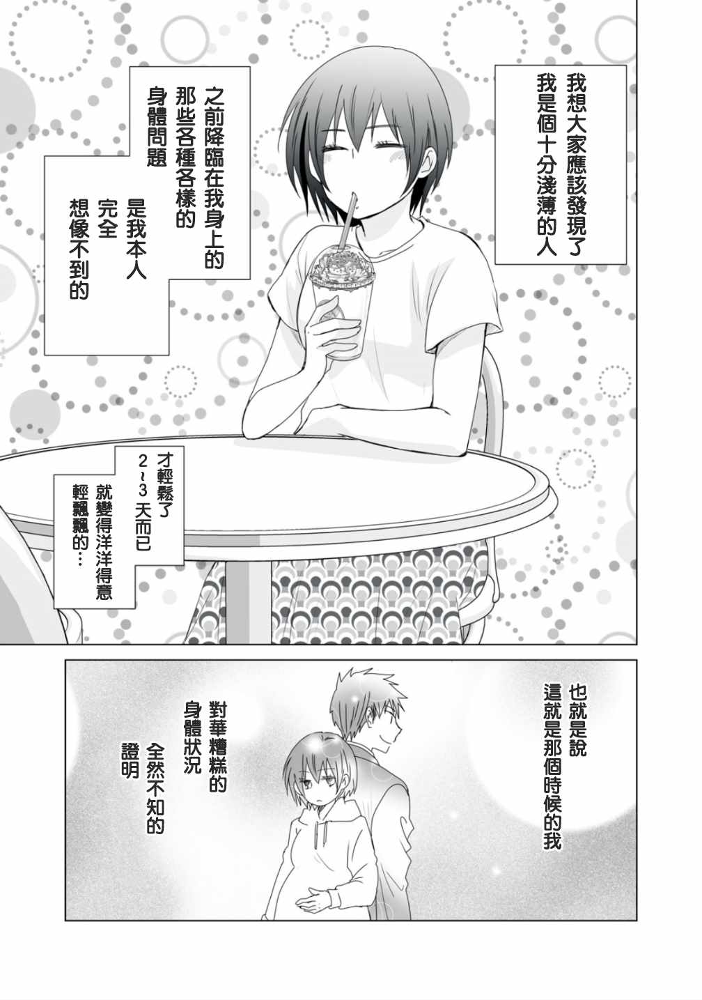 早上一醒来就成了怀孕妻子的我的报告漫画,第8话1图