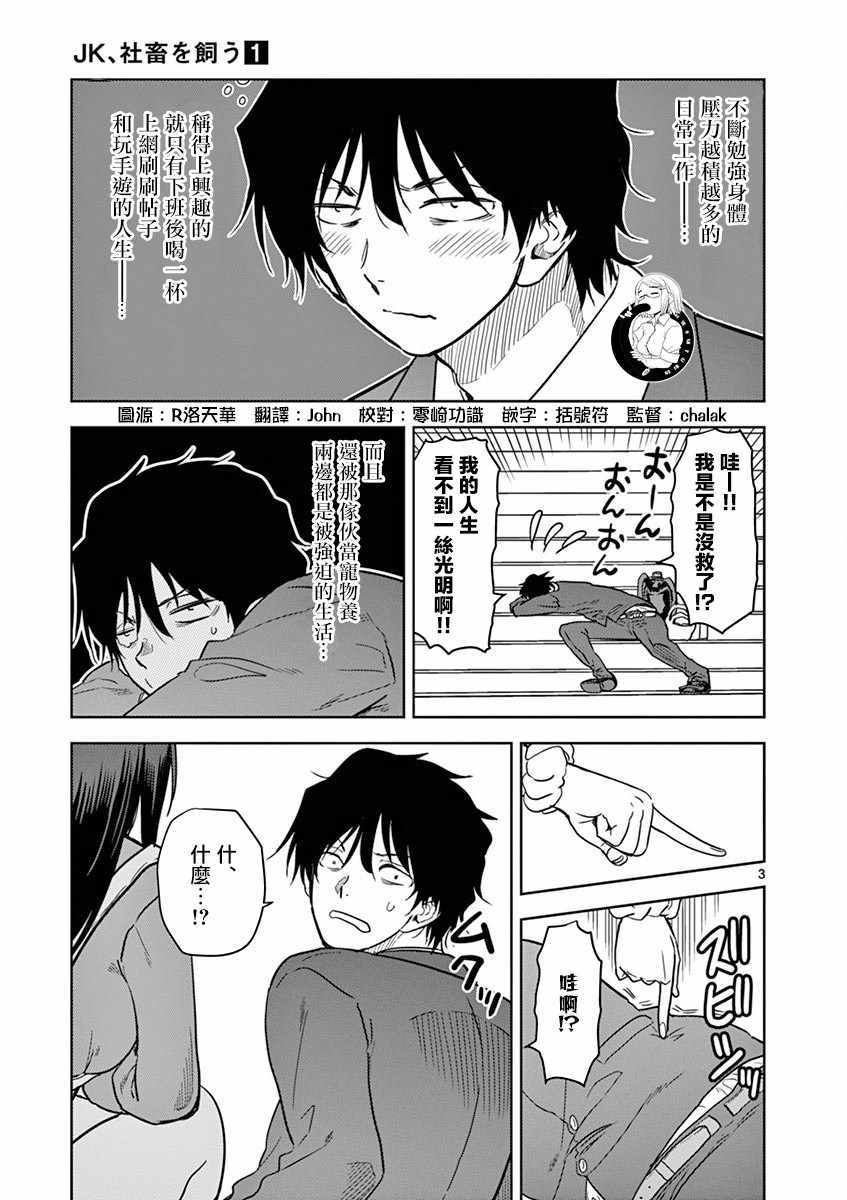 JK饲养社畜漫画,第9话3图