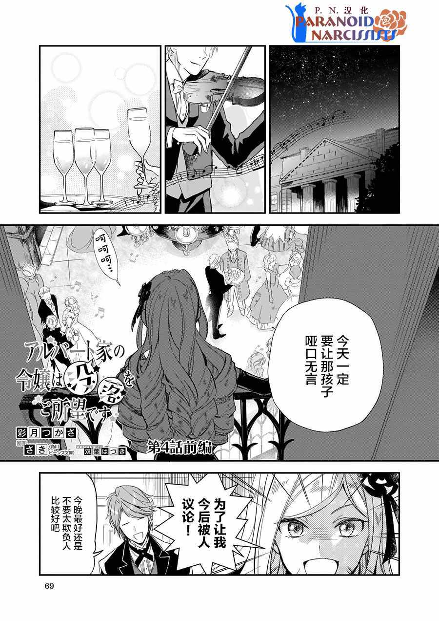 阿尔伯特家的大小姐努力朝著没落进发漫画,第4.1话1图