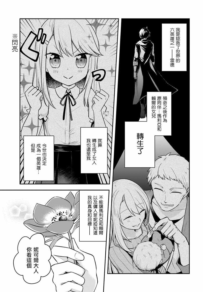 重生为英雄的女儿的英雄再次想成为英雄漫画,第2话1图