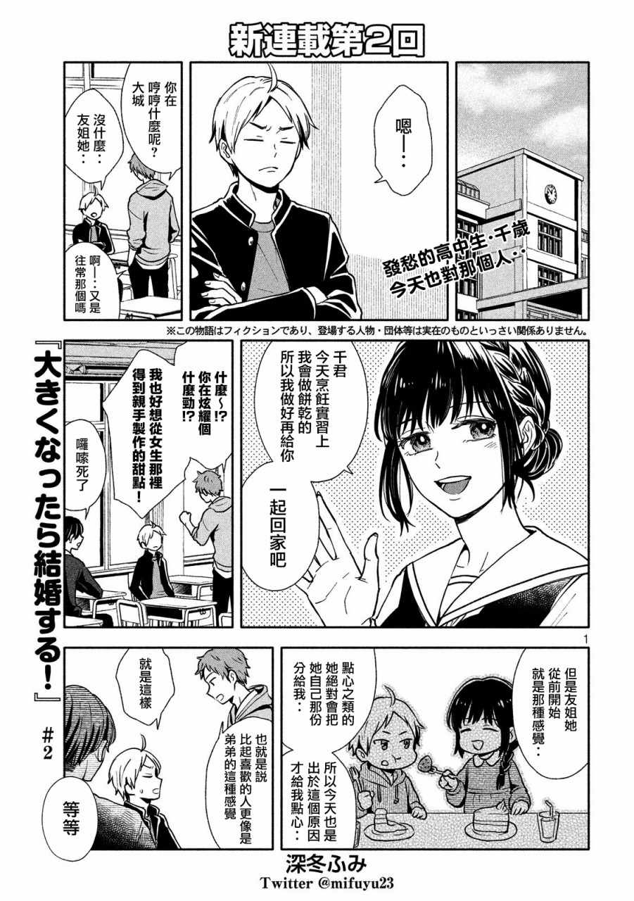 等你长大的话就结婚！漫画,第2话1图